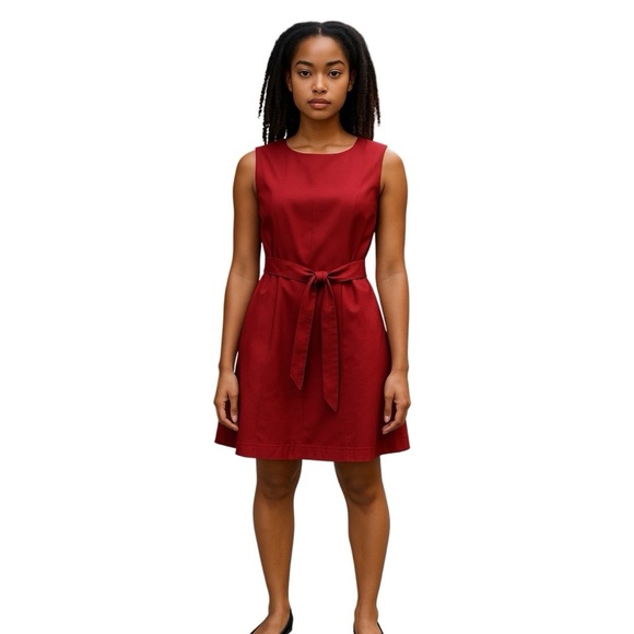Brook Brothers Women’s Red Size 4 Front Tie Dress - Picture 3 of 4